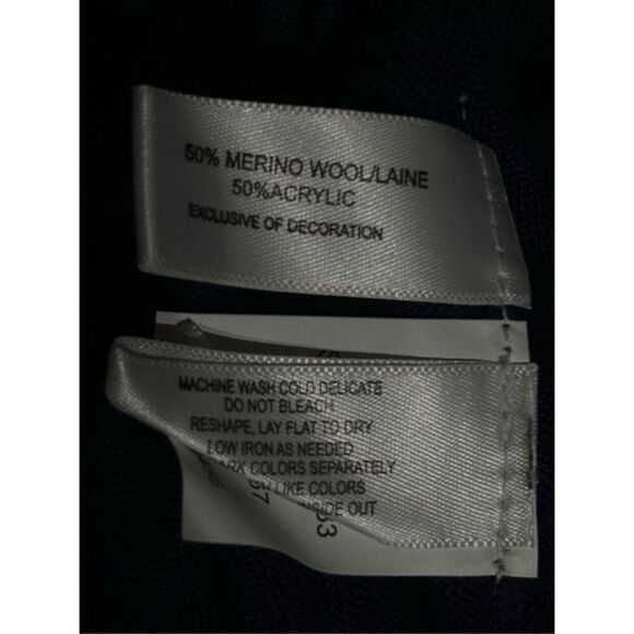 Cutterbuck sweater zip up navy blue size size XLT /TGL wool - Picture 5 of 6